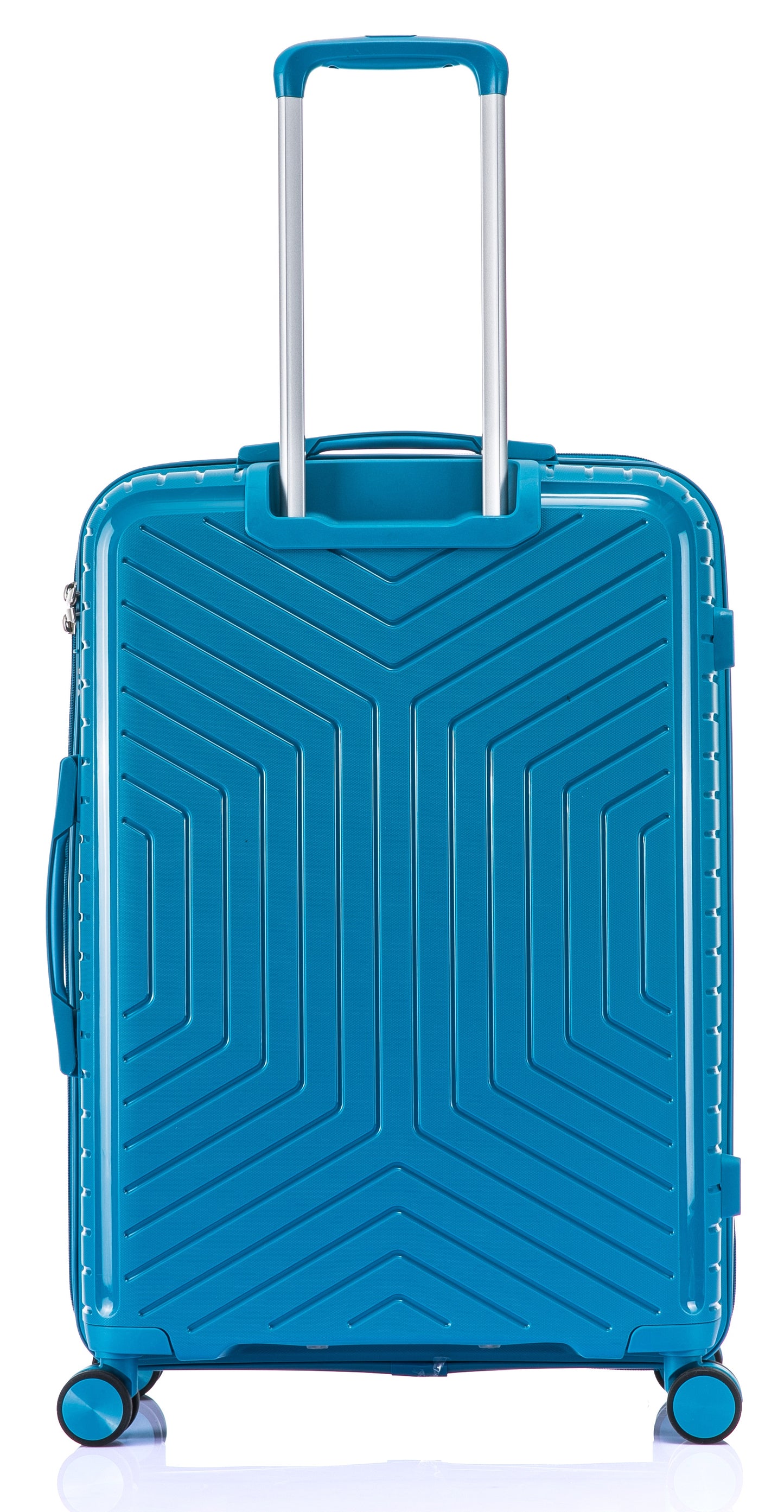Suitcase Set – 3 Piece Lightweight Polypropylene Hard Shell Travel Luggage with 4 Wheels - PP20 - Blue
