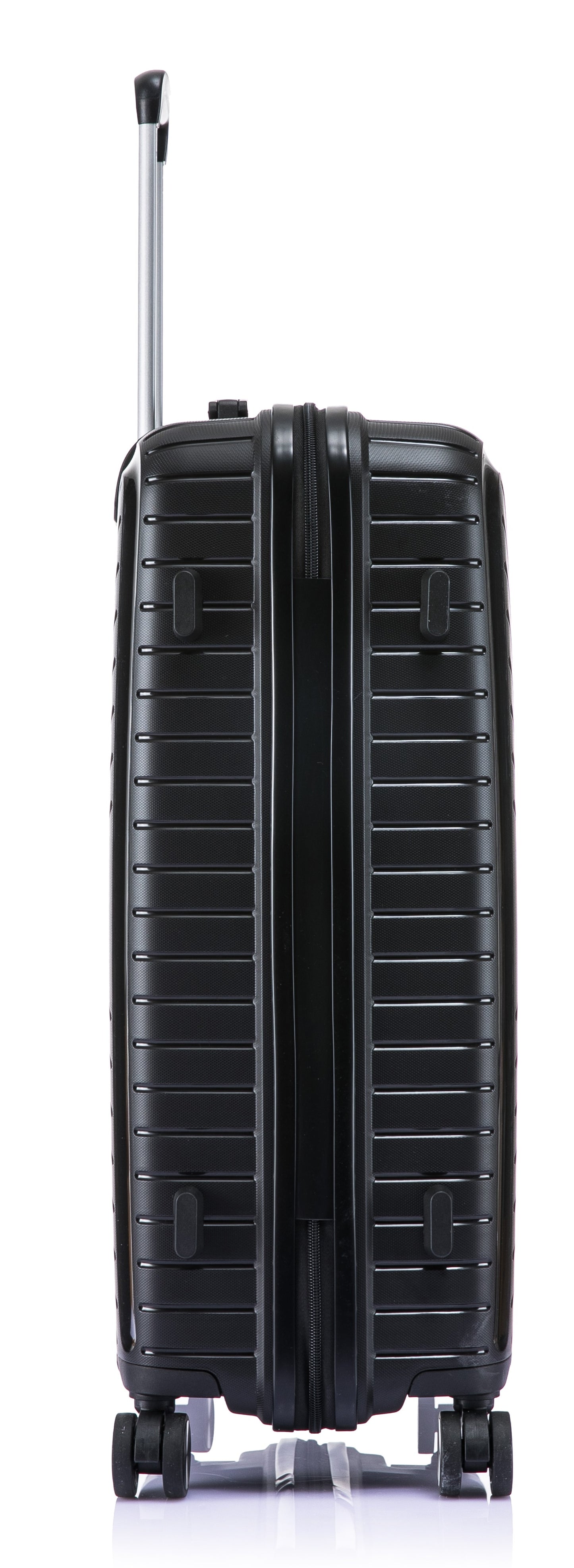 Suitcase Set – 3 Piece Lightweight Polypropylene Hard Shell Travel Luggage with 4 Wheels - PP20 - Black