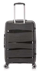 20" Polypropylene Hard Shell Suitcase PP801 (H56 x W39 x D22cm)- Black