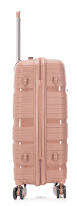 24" Medium Polypropylene Hard Shell Suitcase PP801 - Champagne Rose