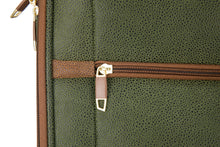 Load image into Gallery viewer, 29&quot; Large Synthetic Suede SU81 Green-Tan 4 Wheel Suitcase