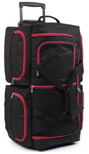 Load image into Gallery viewer, 34&quot; XL Wheeled Holdall Black with Red Trimming