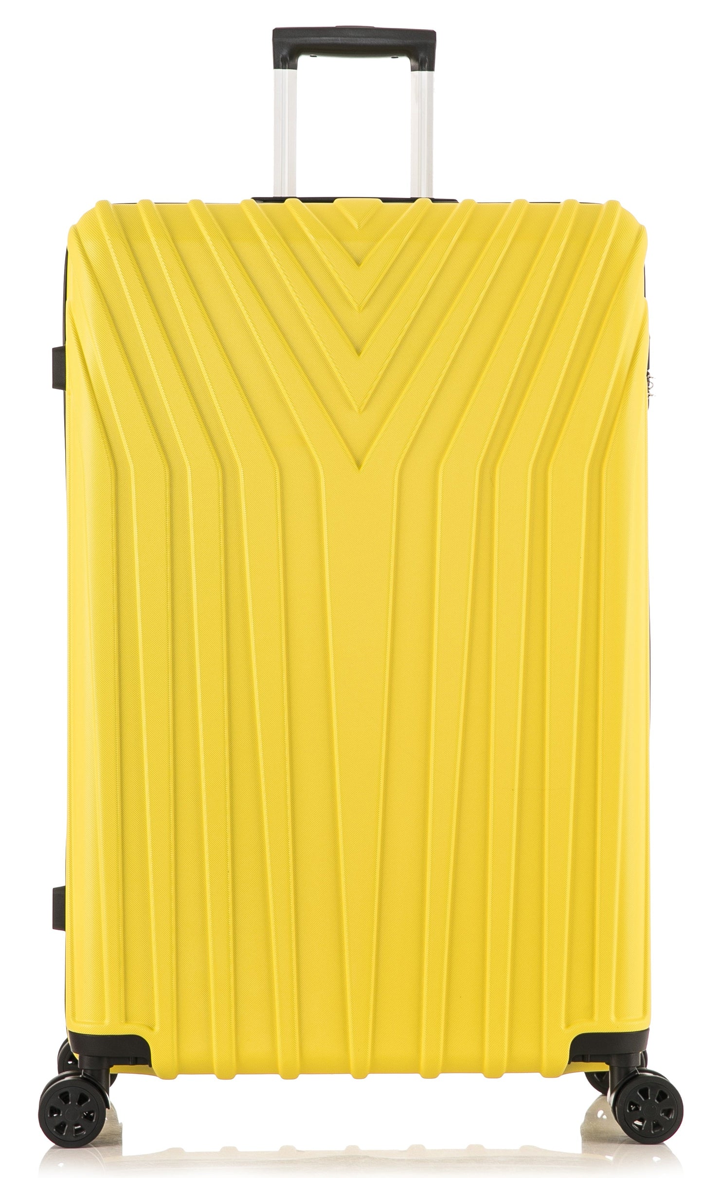 ABS101 Yellow hard shell suitcase front