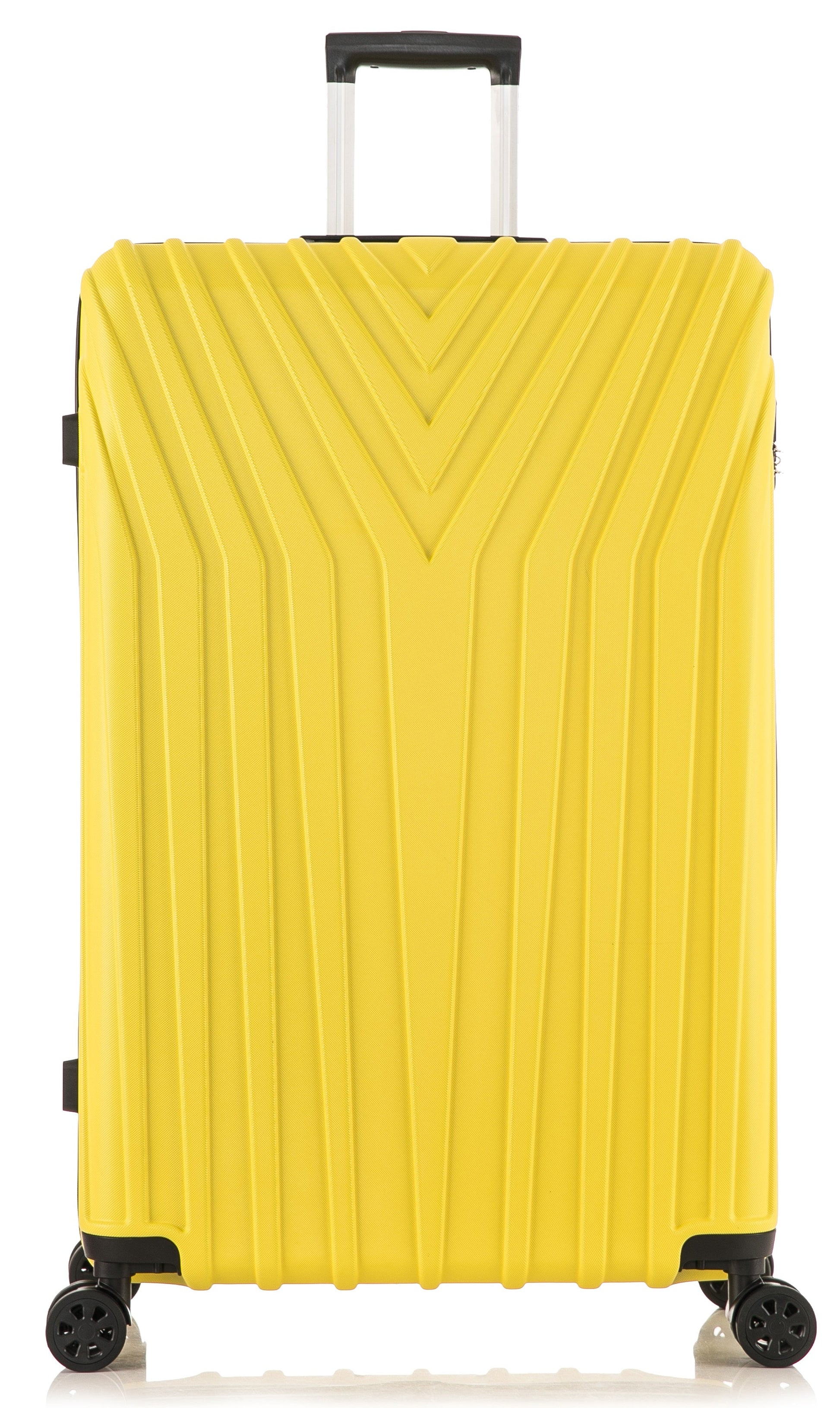 ABS101 Yellow hard shell suitcase front