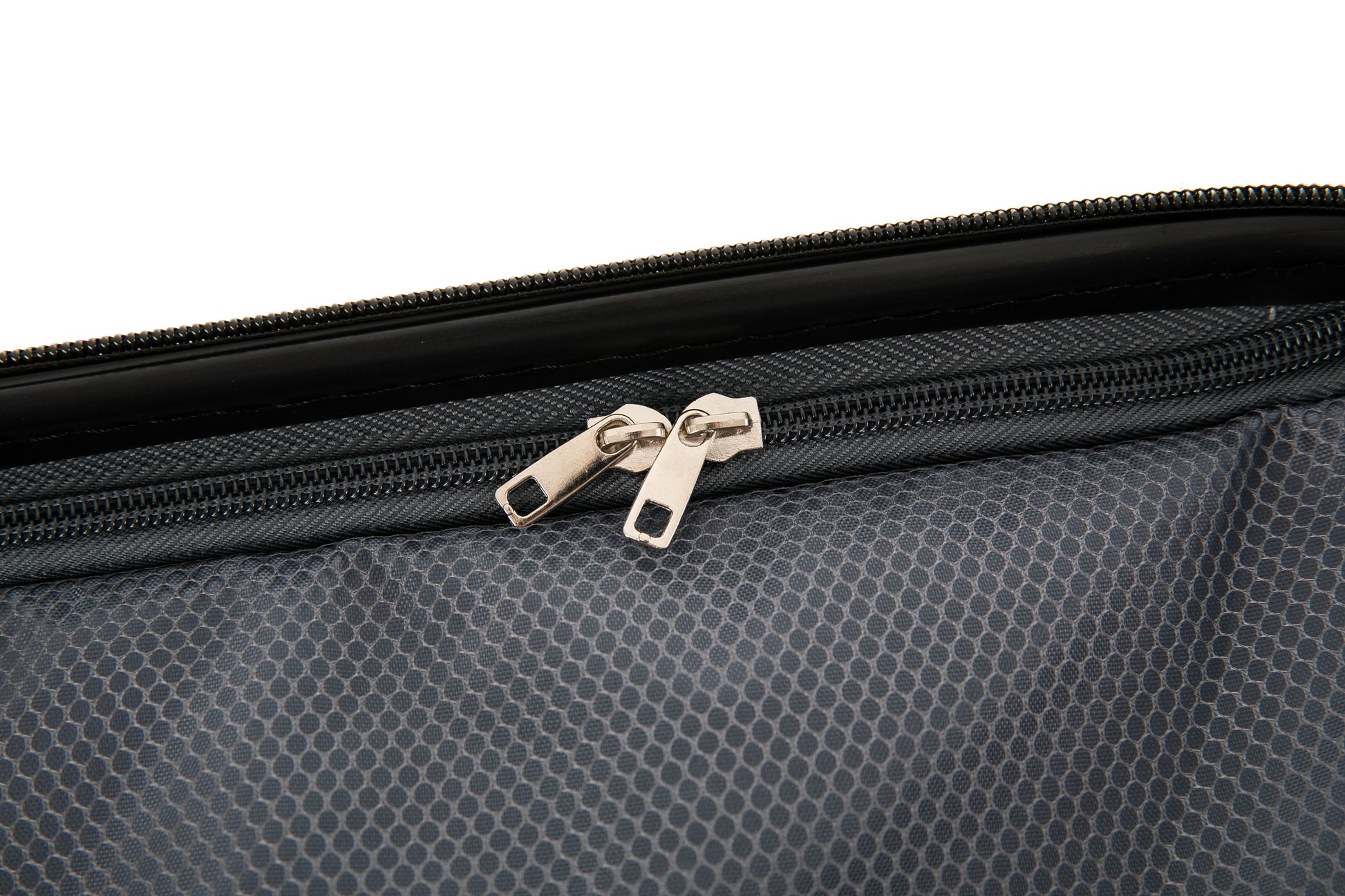 ABS101 silver hard shell suitcase inside zip
