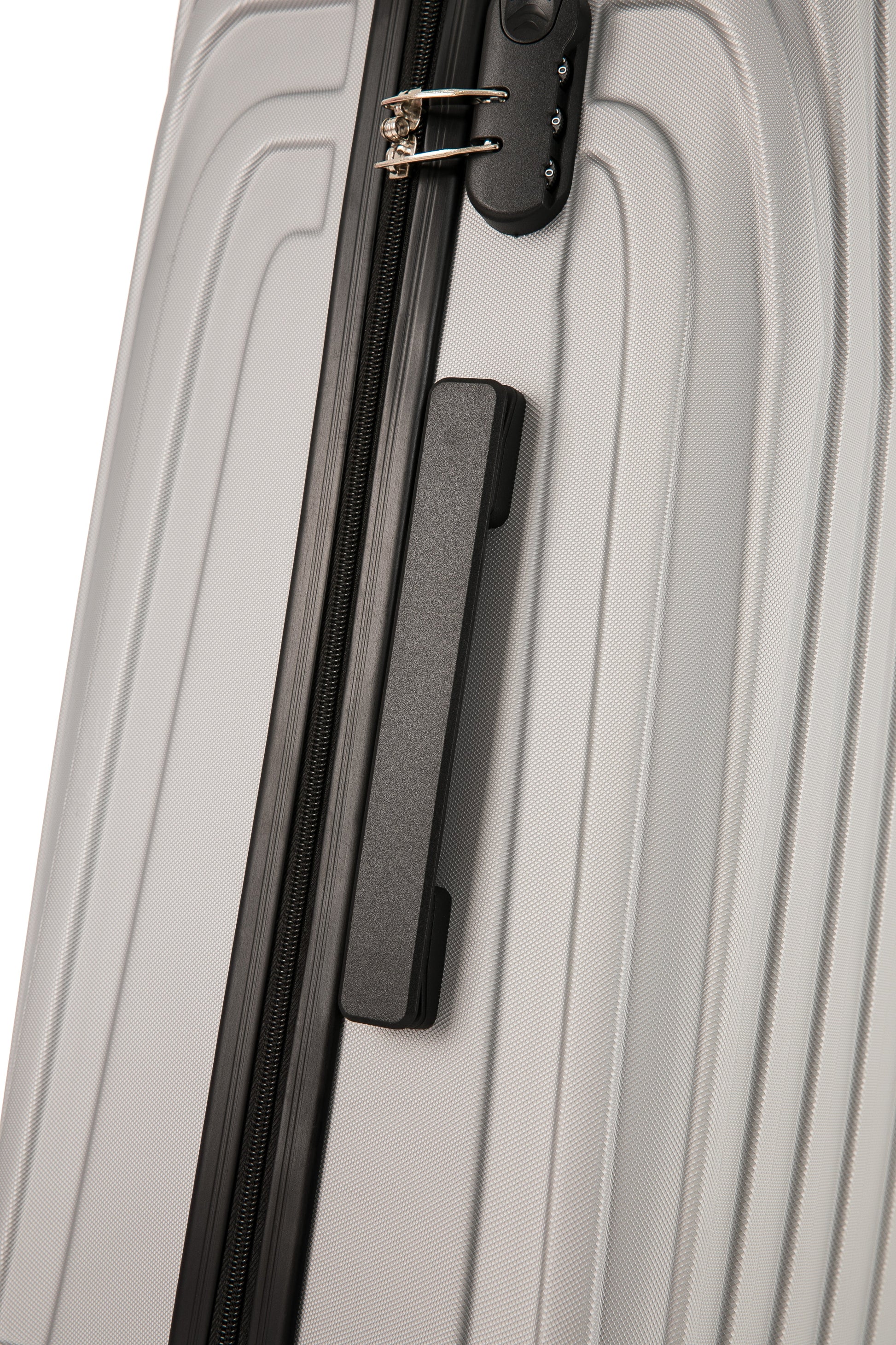 ABS101 silver hard shell suitcase side handle