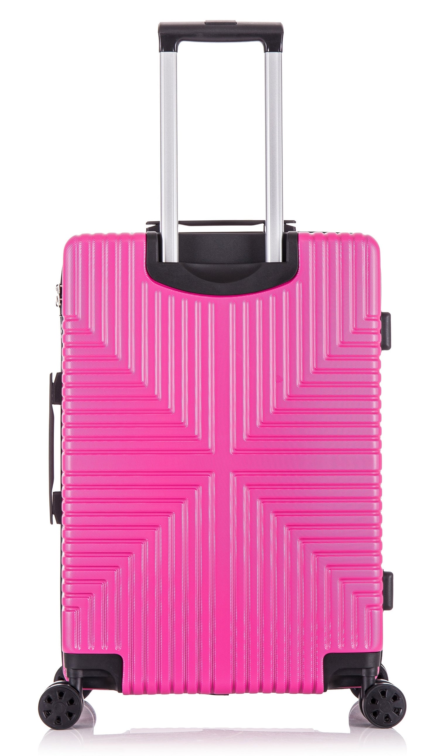 ABS30 hard shell suitcase in pink back 