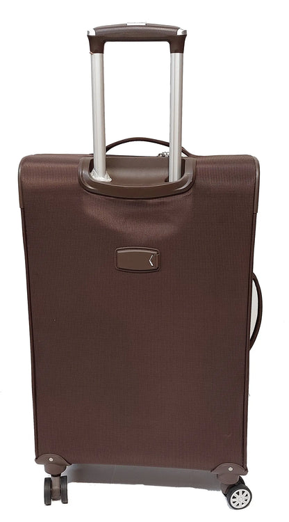 Set of 2 – Medium suitcase + Carryon 4-Wheel Lightweight Suitcases 4W88 Brown