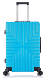 24" Medium ABS-30 Lightweight Hard Shell Suitcase - Blue