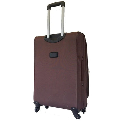 Set of 2 – Medium suitcase + Carryon 4-Wheel Lightweight Suitcases RL-501 Brown Starlite Luggage