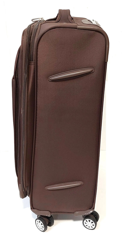 Set of 2 – Medium suitcase + Carryon 4-Wheel Lightweight Suitcases 4W88 Brown