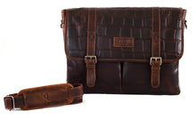 Load image into Gallery viewer, Brown Real Leather Men Messenger Bags + FREE MATCHING LEATHER WALLET
