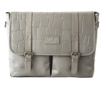 Load image into Gallery viewer, Grey Real Leather Men Messenger Bags + FREE MATCHING LEATHER WALLET