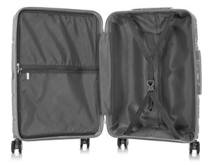 20" Polypropylene Hard Shell Suitcase PP801 (H56 x W39 x D22cm)- Grey
