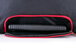 34" XL Wheeled Holdall Black with Red Trimming