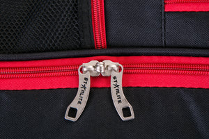 34" XL Wheeled Holdall Black with Red Trimming