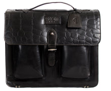 Load image into Gallery viewer, Black Real Leather Men Laptop Bags + FREE MATCHING LEATHER WALLET