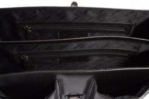 Black Real Leather Men Laptop Bags + FREE MATCHING LEATHER WALLET