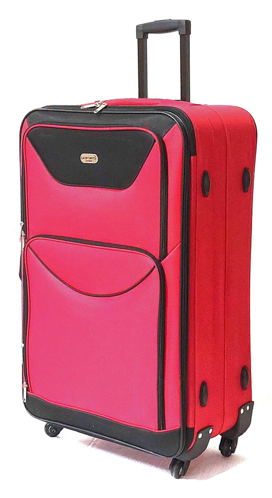 SET OF 2 (28"+20") Large Suitcase + Cabin Suitcase - 4 Wheel Suitcase - Red