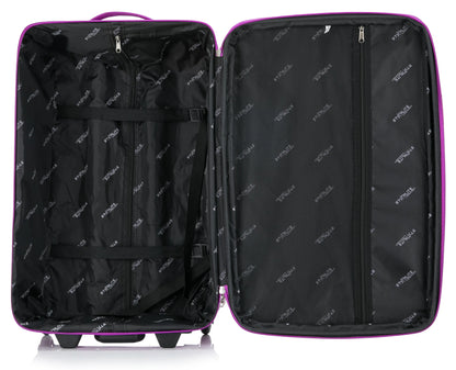 Large Suitcase Open in DK 16 Orivo Navy on white background