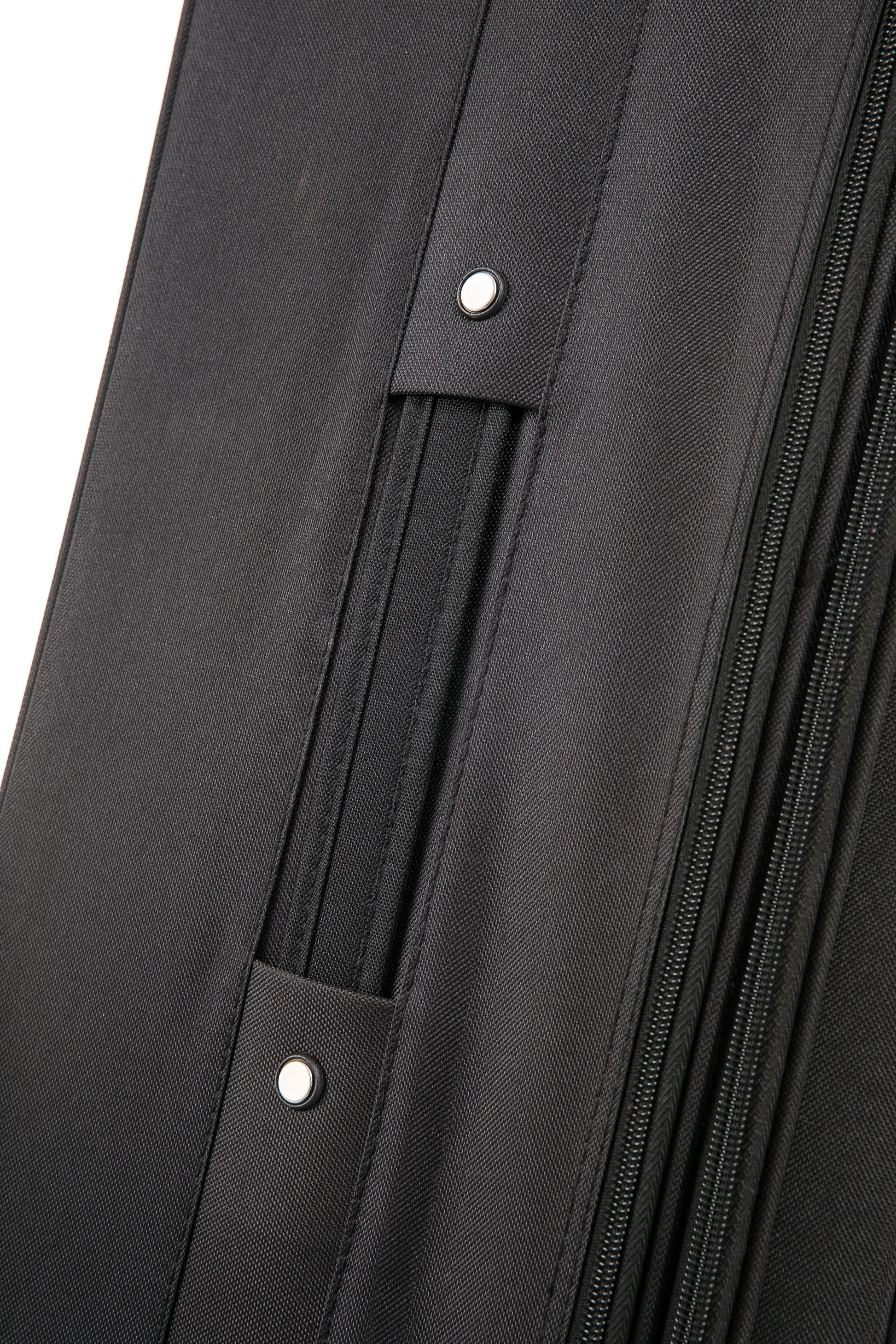 Large Suitcase side handle in DK 16 Orivo Black on white background