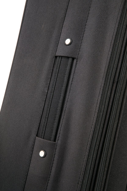 Large Suitcase side handle in DK 16 Orivo Black on white background