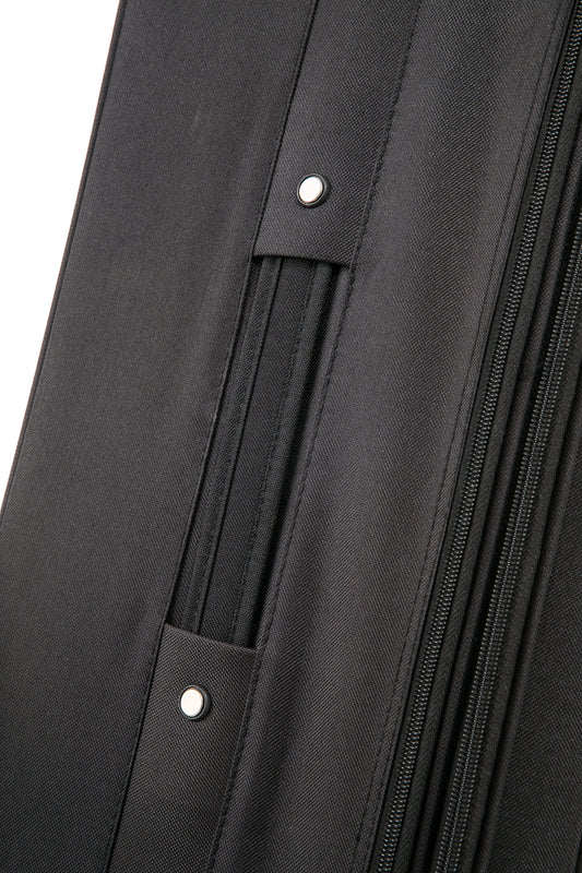 Large Suitcase side handle in DK 16 Orivo Black on white background