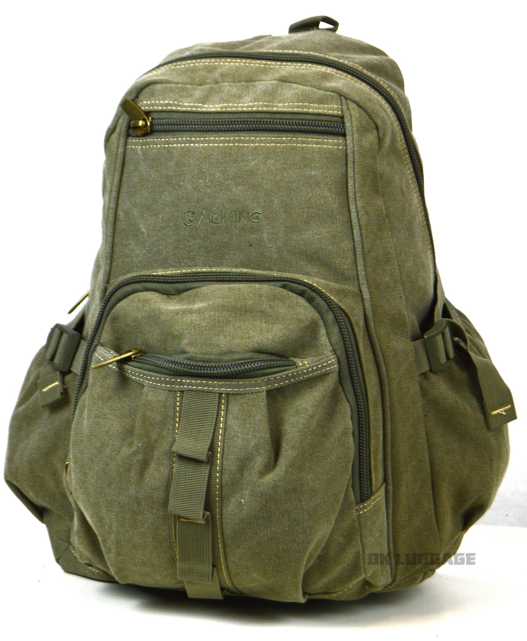 AR123 Green Canvas Backpack