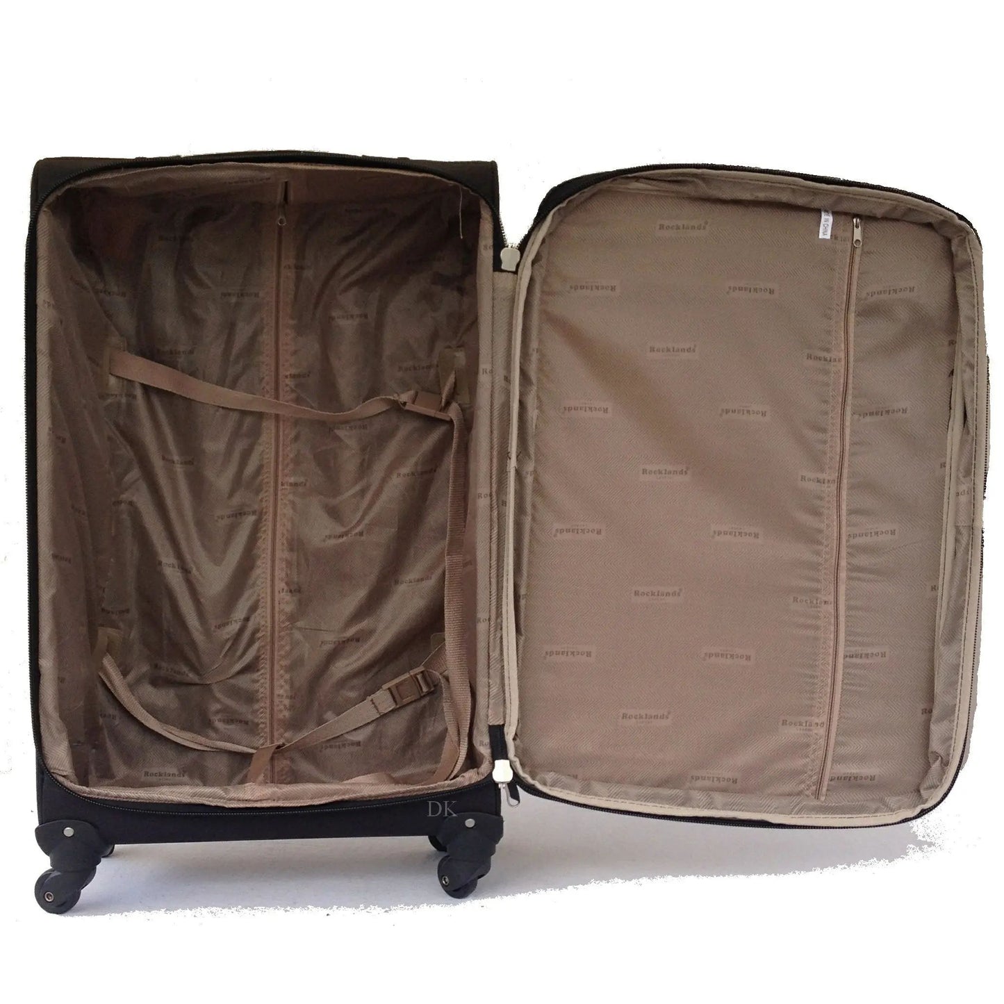 Set of 2 – Medium suitcase + Carryon 4-Wheel Lightweight Suitcases RL-501 Brown Starlite Luggage