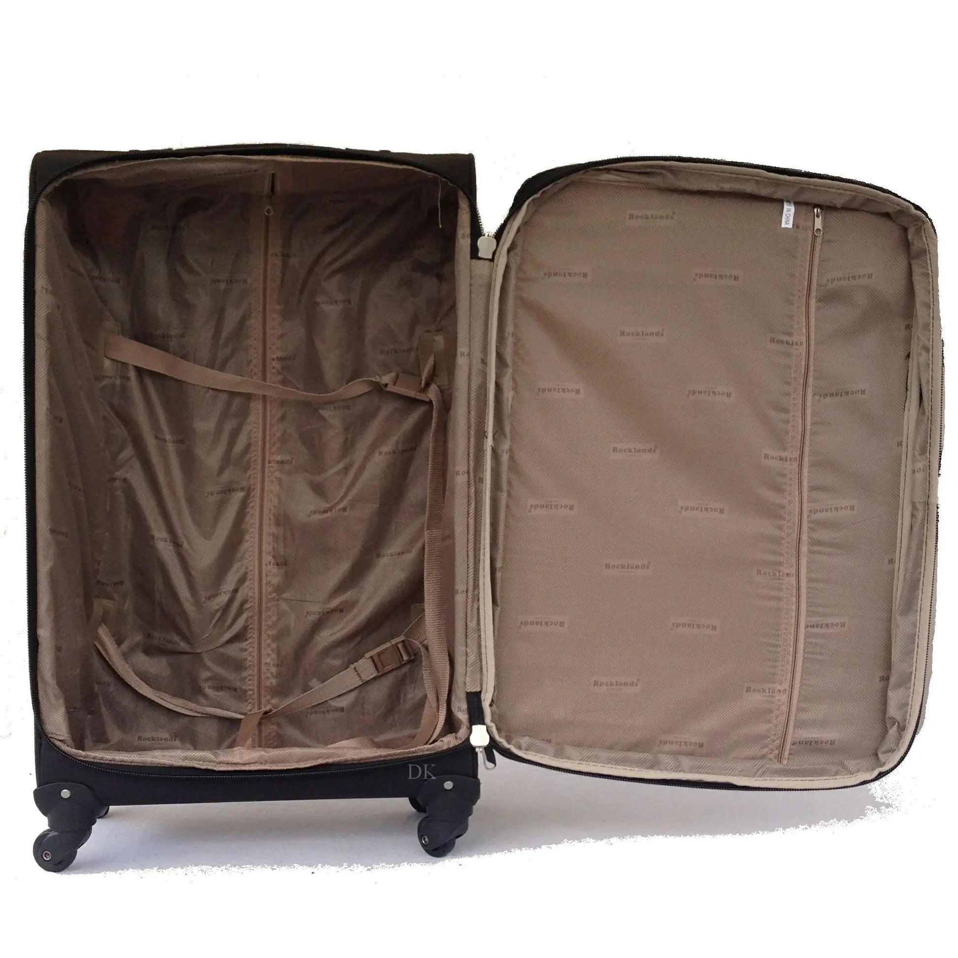 Set of 2 – Medium suitcase + Carryon 4-Wheel Lightweight Suitcases RL-501 Brown Starlite Luggage
