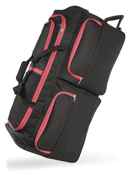 40" XXL Wheeled Holdall Black with Red Trimming