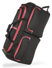 Load image into Gallery viewer, 34&quot; XL Wheeled Holdall Black with Red Trimming