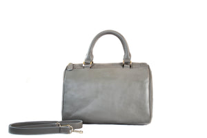 Grey Ria Real Leather Women Laptop Bags + FREE MATCHING LEATHER WALLET